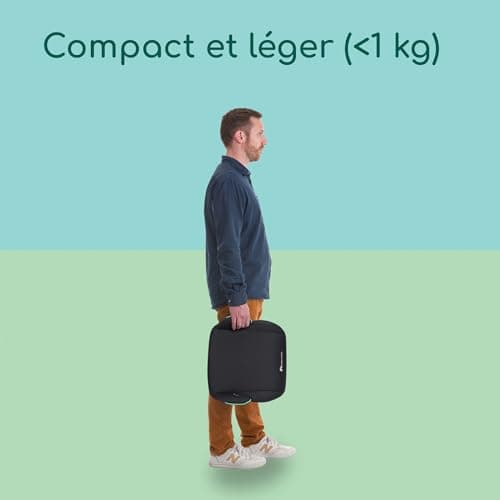 Bebeconfort Manga i-Safe | Réhausseur Voiture Enfant 6-12 ans | Sécurité Optimisée | Tissus Doux & Tinted Black | 128-15