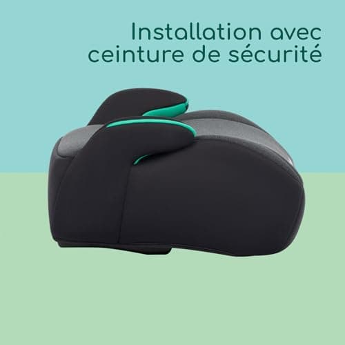 Bebeconfort Manga i-Safe | Réhausseur Voiture Enfant 6-12 ans | Sécurité Optimisée | Tissus Doux & Tinted Black | 128-15