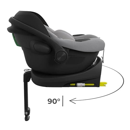 Kinderkraft I-LITE Siège Auto ENDURA SAFE FX pour bébé 0-12 ans | i-Size, rotatif, ISOFIX, ERGO PAD, léger 3,2 kg | Gris