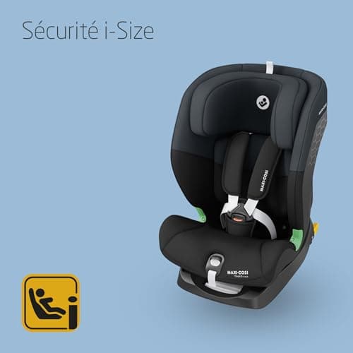 Maxi-Cosi Titan S i-Size, Rehausseur Voiture Enfant 15 Mois à 12 Ans, Protection G-CELL, Harnais 5 Points, Noir Tonal