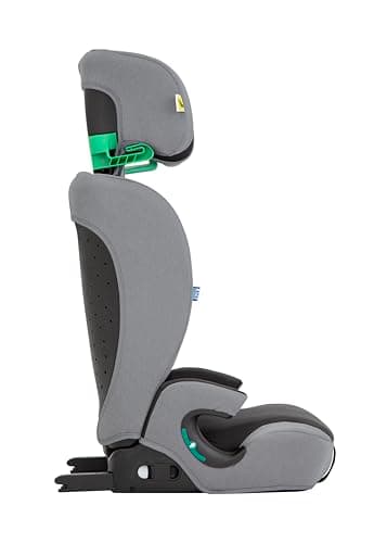 Graco Energi i-Size R129 - Rehausseur gris/noir pour enfants 76-150 cm, 15 mois - 12 ans, face à la route, ISOFIX et att