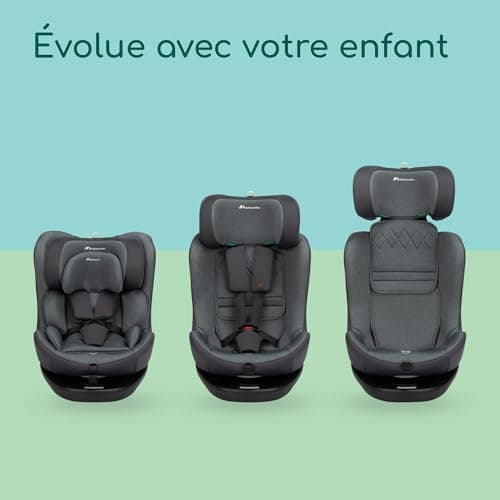 Bebeconfort EvolveFix i-Size Siège Auto 150cm ISOFIX 0-12 Ans 9 Positions d'Appui-tête Protection Contre les Chocs Latér