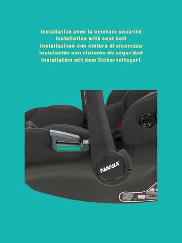 Siège auto bébé ceinturé NANIA Rimini i-Size - Protection Latéérale pour enfants de 0 à 13 kg, Appuie-tête réglable, Por
