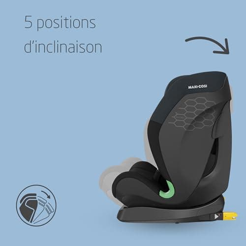 Maxi-Cosi Titan S i-Size, Rehausseur Voiture Enfant 15 Mois à 12 Ans, Protection G-CELL, Harnais 5 Points, Noir Tonal