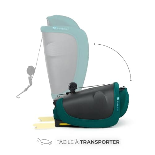 Kinderkraft FIX2GO Siège enfants i-Size vert, sécurité supérieure,Top Tether, Isofix 76-150 cm