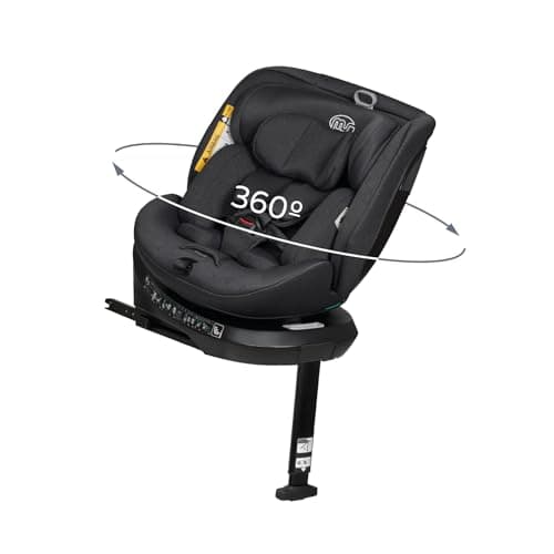 Ms BabyWorld Denver I-Size Siège Auto Pivotant à 360º ISOFIX et jambe de force pour enfants de 0 à 12 ans, 40-150 cm (0~