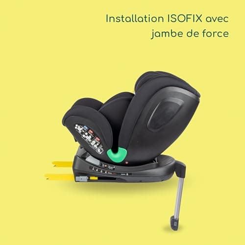 Bebeconfort EvolveFix Plus i-Size Siege Auto 360 Noir Vapeur, Siège Auto ISOFIX, 0-12 Ans, 40-150 cm, 10 Positions d'App