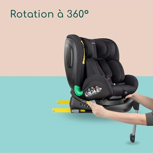 Bebeconfort EvolveFix Plus i-Size Siege Auto 360 Noir Vapeur, Siège Auto ISOFIX, 0-12 Ans, 40-150 cm, 10 Positions d'App