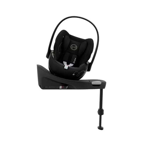 CYBEX Gold Coque Cloud G i-Size Comfort Moon Black pour Nouveau-nné Usage daily Sécurité accrue avec coussin réducteur