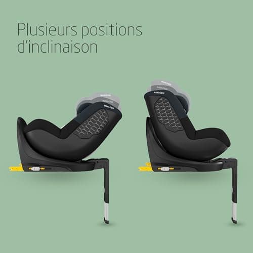Maxi-Cosi Mica 360 S i-Size Siège-auto bébé - De 3 mois à 4 ans | Rotation 360 FlexiSpin | Protection G-CELL | Tonal Bla