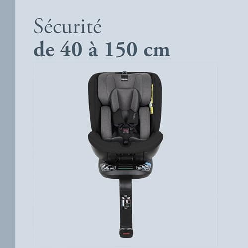 Inglesina Halley Pro Gris Pliable 360° ISOFIX 0-12 Ans (40-150 cm) Homologué ECE R129/03