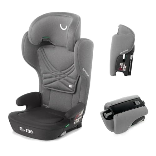 Nurse Spring Siège Auto de Voyage iSize Noir pour Enfants Pliables et Inclinables