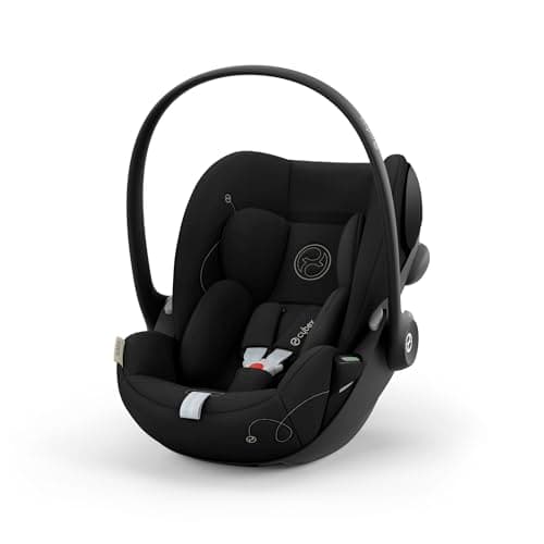 CYBEX Gold Coque Cloud G i-Size Comfort Moon Black pour Nouveau-nné Usage daily Sécurité accrue avec coussin réducteur