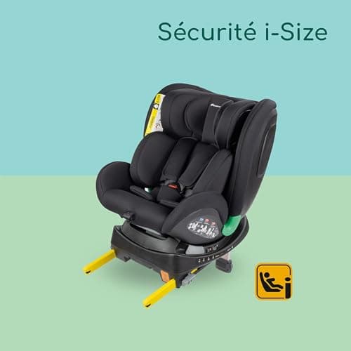 Bebeconfort EvolveFix Plus i-Size Siege Auto 360 Noir Vapeur, Siège Auto ISOFIX, 0-12 Ans, 40-150 cm, 10 Positions d'App