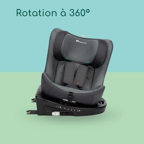 Bebeconfort EvolveFix i-Size Siège Auto 150cm ISOFIX 0-12 Ans 9 Positions d'Appui-tête Protection Contre les Chocs Latér