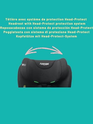 Siège auto Nania Torino bébé 9 à 36 kg, groupe 1/2/3, 15 mois à 12 ans, têtière ajustable 12 niveaux, protections latéra