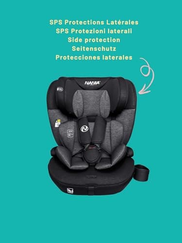 Siège auto Nania Torino bébé 9 à 36 kg, groupe 1/2/3, 15 mois à 12 ans, têtière ajustable 12 niveaux, protections latéra