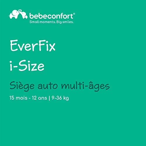 Siège-auto Bebeconfort EverFix i-Size ISOFIX, face à la route, pour enfants de 15 mois à 12 ans, 9-36 kg, 76-150 cm, Gri