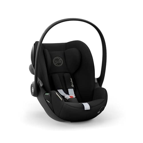 CYBEX Gold Coque Cloud G i-Size Comfort Moon Black pour Nouveau-nné Usage daily Sécurité accrue avec coussin réducteur