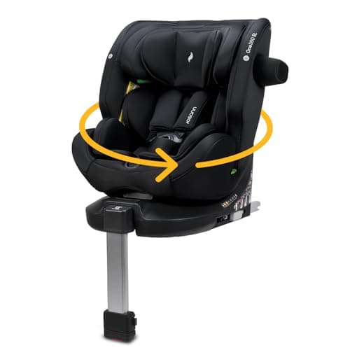 OSANN Siège Auto Bébé/Enfant One360 SL Rotatif 360° - Groupe 1/2/3 - 40-150 cm - 0 à 12 ans - Noir, 14 Hauteurs, Dos/Fac