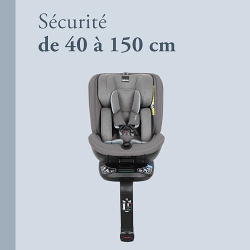Inglesina Halley Pro Noir ISOFIX Homologué ECE R129/03 pivotant 360° et inclinable pour de 0 à 12 ans