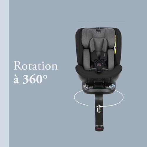 Inglesina Halley Pro Gris Pliable 360° ISOFIX 0-12 Ans (40-150 cm) Homologué ECE R129/03