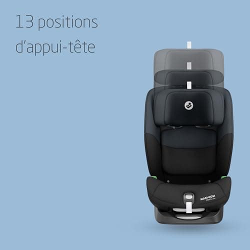 Maxi-Cosi Titan S i-Size, Rehausseur Voiture Enfant 15 Mois à 12 Ans, Protection G-CELL, Harnais 5 Points, Noir Tonal