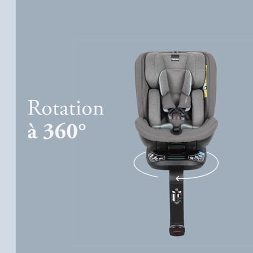Inglesina Halley Pro Noir ISOFIX Homologué ECE R129/03 pivotant 360° et inclinable pour de 0 à 12 ans