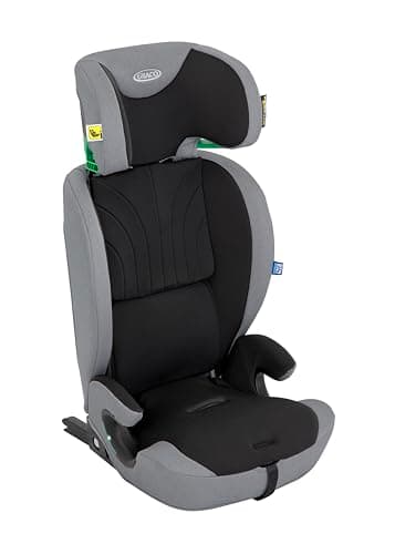 Graco Energi i-Size R129 - Rehausseur gris/noir pour enfants 76-150 cm, 15 mois - 12 ans, face à la route, ISOFIX et att