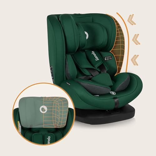 LIONELO Bastiaan Siège Auto Pivotant 360° pour Enfants 0-36 kg et 40-150 cm, Installation Face et Dos sur Route, ISOFIX
