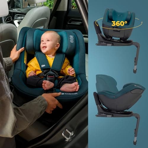 Kinderkraft I-GUARD Siège auto I-size Bleuavec réglage de hauteur de l'appui-tête et base Isofix RWF FWF, sécurité spéci