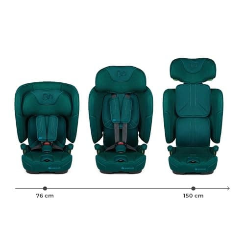 Kinderkraft FIX2GO Siège enfants i-Size vert, sécurité supérieure,Top Tether, Isofix 76-150 cm