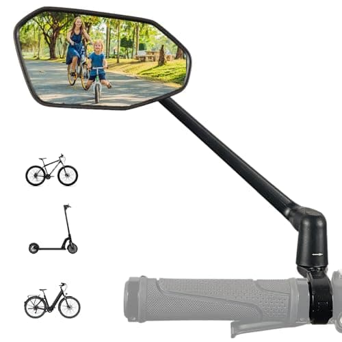 REEZER - Rétroviseur vélo électrique - Idéal cadeau - Haut de gamme pour guidon 22 à 25,4 mm - RS03 - Réglable 360° GAUC