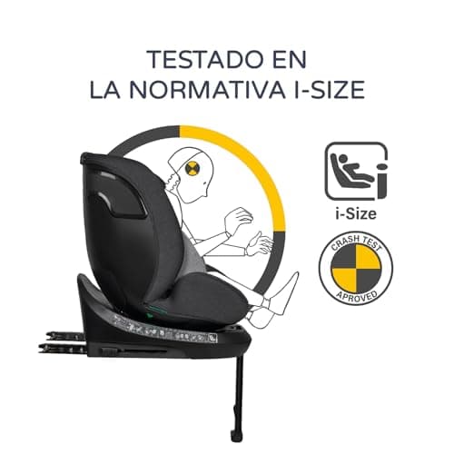 Ms BabyWorld Denver I-Size Siège Auto Pivotant à 360º ISOFIX et jambe de force pour enfants de 0 à 12 ans, 40-150 cm (0~