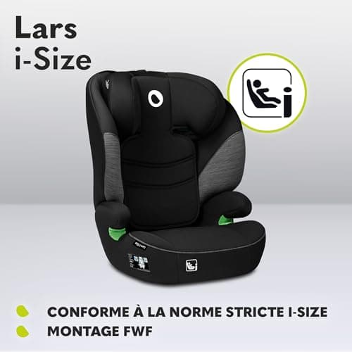 LIONELO LARS I-Size Siège Auto Bébé Sécurité Haute, Protection Latérale Élevée, Appui-tête Réglable, Confort Accoudoirs,
