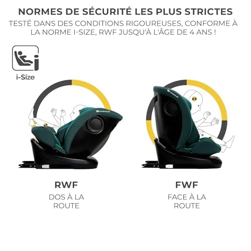 Kinderkraft I-GROW Siège auto bébé I-SIZE, evolutif 0 à 36 kg, dès la naissance pour 12 ans environ, protections latéral