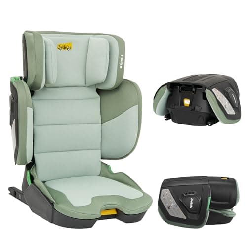 Jovikids i-Size Siège Auto Voyage ISOFIX pour Enfants de 3 à 12 ans (100-150cm) - Profond, Pliable et Léger (Rose)