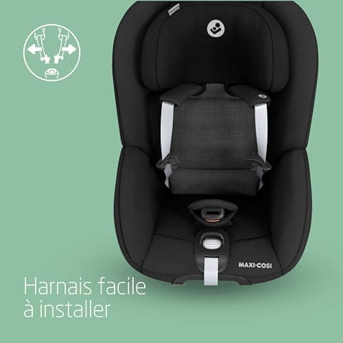 Maxi-Cosi Pearl 360 i-Size Authentique Noir | Siège-auto bébé pivotant 360 de 3 mois à 4 ans | Protection G-CELL | Rotat
