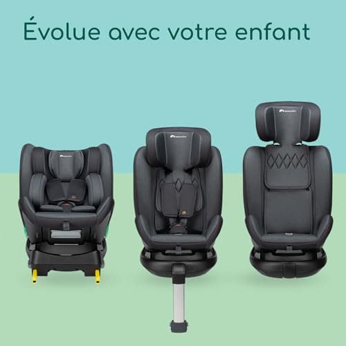 Bebeconfort EvolveFix Plus i-Size | Siège Auto 360 | 0-12 Ans | 40-150 cm | Protection Contre les Chocs Latéraux | 10 Po