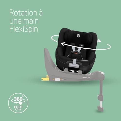 Maxi-Cosi Pearl 360 i-Size Authentique Noir | Siège-auto bébé pivotant 360 de 3 mois à 4 ans | Protection G-CELL | Rotat