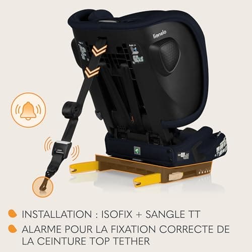 LIONELO NELLY Siège auto I-SIZE ISOFIX 76-150 cm | Usage contraire et arrière, sangle Type Tétris, protection latérale,