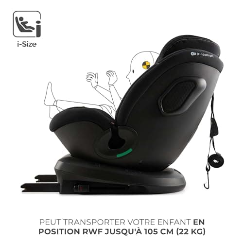 Kinderkraft XPEDITION3 Siège auto bébé - Siège évolutif 40-150 cm, 0 à 36 kg, Isofix 360°, Ajustement facile, Protection