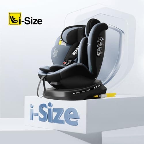 Reecle i-Size Siège Auto 360 Pivotant ISOFIX Populaire pour Enfants de 0 à 12 ans (0-36 kg), Sécurité maxHeight 150 cm,