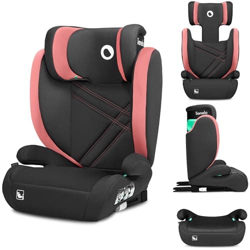 LIONELO HUGO I-SIZE | Siège Auto en enfants Groupe 2-3 | Montage ISOFIX | Protection Latérale | Appui-tête Réglable | Me