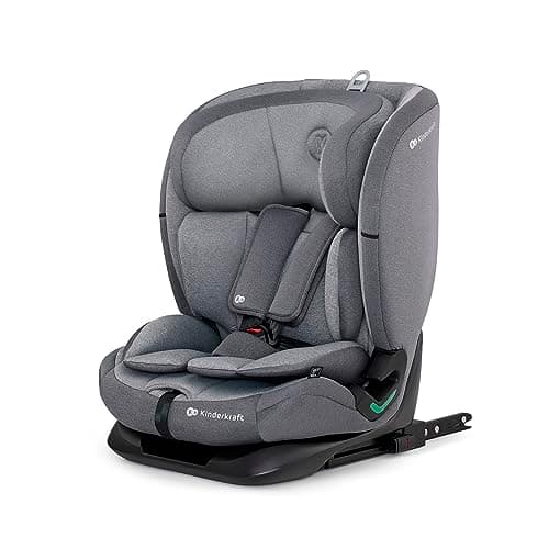 Kinderkraft ONETO3 I-Size Noir, Siège auto bébé Groupe 1/2/3 76-150 cm, Installation ISOFIX facile pour 15 mois à 12 ans