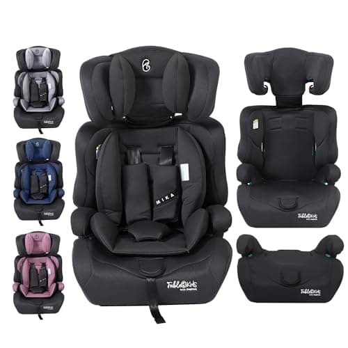 Siège auto FableKids pour enfants noir 76-150 cm ECE R129/03 44,5x41x68-75cm