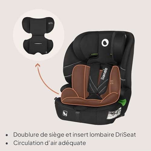 LIONELO LEVI FIX I-SIZE Siège auto pour enfants 10 pos. appuie-tête, ISOFIX & Top Tether, 76-150 cm 18 kg, R129 i-Size (