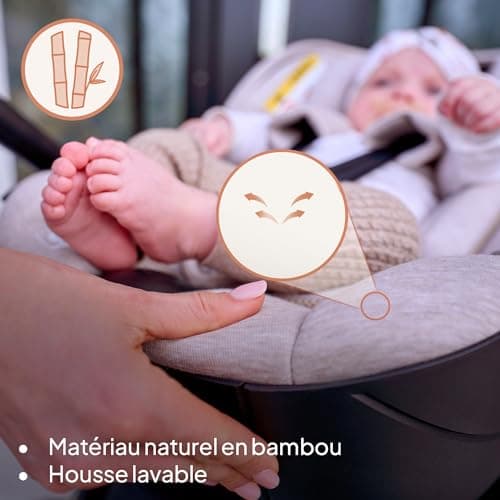 LIONELO MOXIE i-Size Siège Auto pour Bébé Équipé de Groupe 0+ à 87 cm, Idéal pour les Petits Conducteurs, Protection Lat