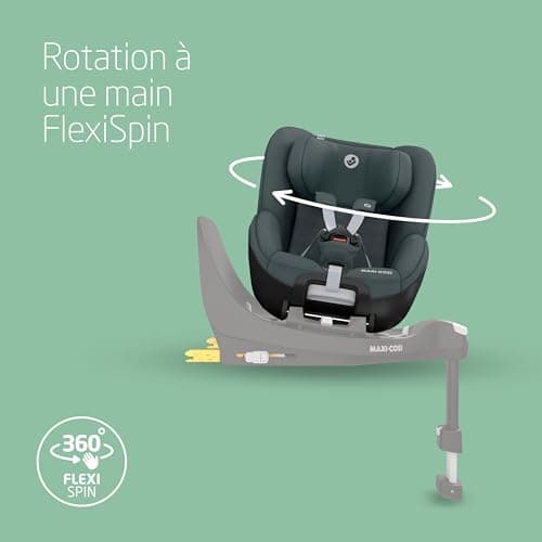 Maxi-Cosi Pearl 360 i-Size Siège-auto bébé 3 mois - 4 ans Authentic Graphite | Rotation 360° facile | Protection latéral