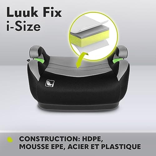 LIONELO LUUK FIX i-Size Siège Auto en ISOFIX pour Enfants, Groupe 2 et 3, 22-36 kg, Confortable avec Accoudoirs, Housse